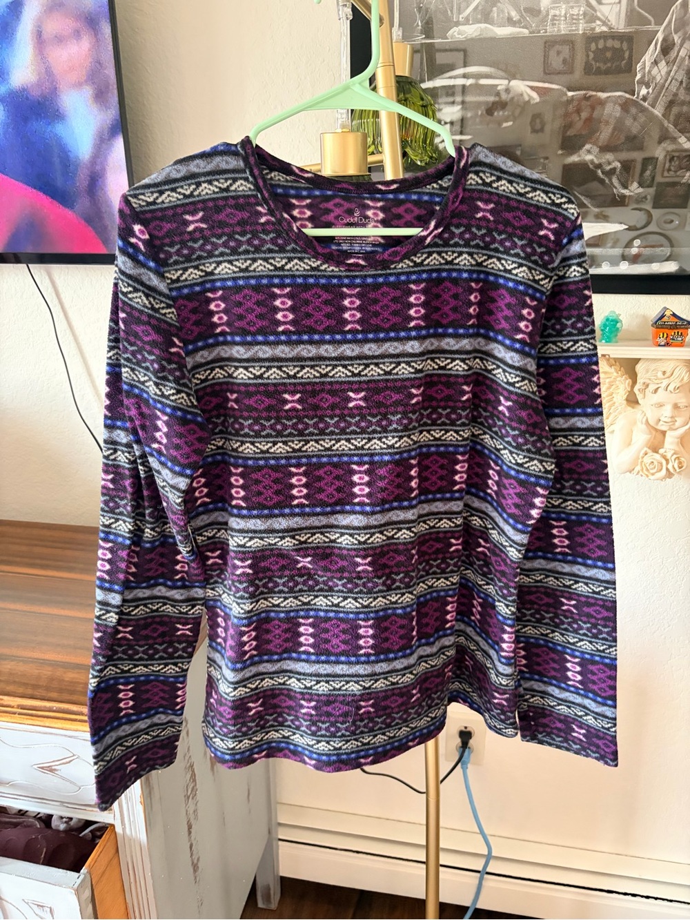 Cuddl Duds Fleece Top size large